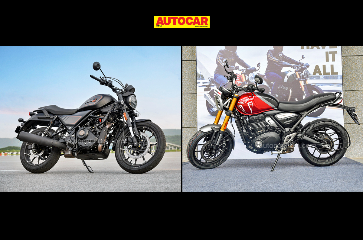Triumph Speed 400 rivals from KTM, BMW, Yezdi, Jawa. Harley X440 price, rivals from Royal Enfield, Honda, Bajaj.